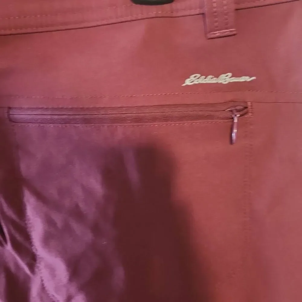 Eddie Bauer Rolled Hem Bermuda Shorts Maroon Size 10